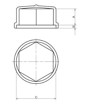 ボルトカバー（頭部側）座金対応ハイテンションボルト用型番：PCD5