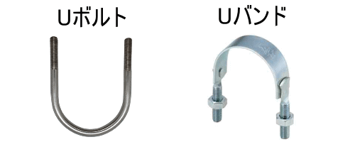 UバンドとUボルトの違いとは?