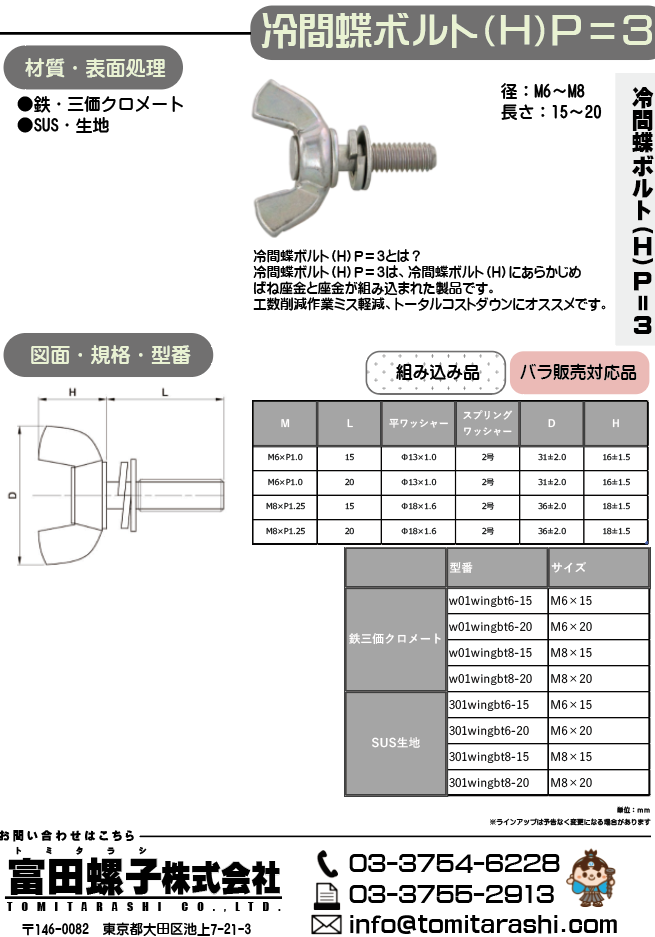 ネジナラ 磨丸座 ステンレス M8×13×1.5 お徳用パック(3000個入)