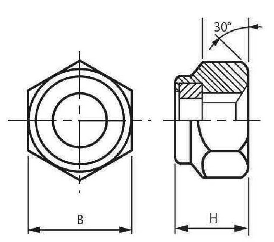 六角ナット（２種（切削SCM435(H)ナット(2シュ  M12 ＳＣＭ 生地(または標準) - 2