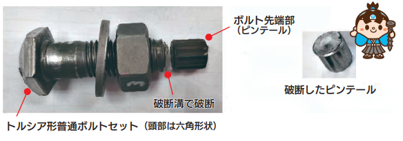 4.8トルシア形普通ボルトセット　規格表